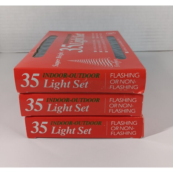 Foremost 35 Christamas String Light Set Indoor Out Lot NOS Holiday Decorations - Picture 8 of 8